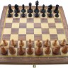 Фигуры шахматные деревянные БАТАЛИЯ № 5 (с утяжелителем) cо складной доской 37 см