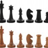 Фигуры шахматные деревянные БАТАЛИЯ № 7 (с утяжелителем) cо складной доской 49 см