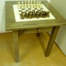 Стол шахматный ГРОССМЕЙСТЕРСКИЙ МОДЕРН с фигурами и выдвижными ящичками