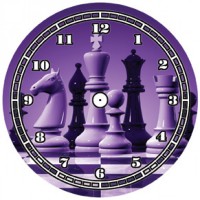 Часы - магнит с шахматной символикой
