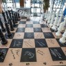 Напольные гигантские шахматы ( 90 см) с доской пластиковой 3,3 метра