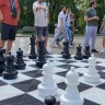 Напольные гигантские шахматы ( 90 см) с доской пластиковой 3,3 метра
