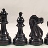 Шахматные фигуры Classic (чёрный) с цельной деревянной доской ОРЕХ 50см