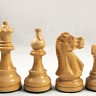 Шахматные фигуры Classic (чёрный) с цельной деревянной доской ОРЕХ 50см