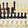 Фигуры Стаунтон N6 Модерн с утяжелителем и доска профессиональная цельная N6 из дерева орех в картонной коробке