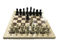 Фигуры шахматные турнирные ABS-пластик (с утяжелителем) c доской 43 см