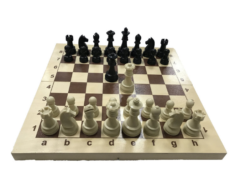 Фигуры шахматные турнирные ABS-пластик (с утяжелителем) c доской 43 см