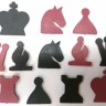 Фигуры шахматные пластиковые к магнитной демонстрационной доске 73х70 см.
