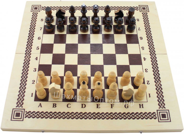 Шахматы-шашки-нарды деревянные (Россия)