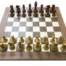 Шахматные фигуры Стаунтон № 10 с доской профессиональной цельной DGT Walnut