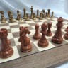 Фигуры шахматные из композита Стаунтон №8 c доской профессиональной деревянной цельной DGT Walnut 