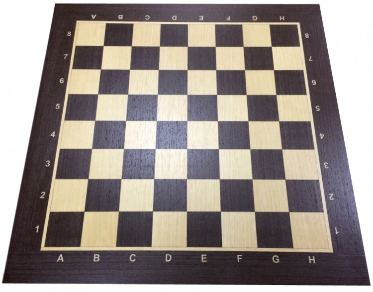Цельная шахматная доска венге 50 см