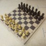 Шахматы обиходные лакированные с доской из ДВП (29 см)