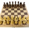 Шахматы обиходные лакированные с доской из ДВП (29 см)