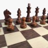 Шахматные фигуры POLGAR с доской профессиональной цельной DGT Walnut