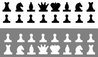 Фигуры шахматные полимерные к магнитной демонстрационной доске 73х73