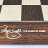 Шахматные фигуры Стаунтон № 10 с доской профессиональной цельной Judit Polgar Deluxe Chess Board