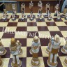 Шахматы большие "Древний Египет" в комплекте с деревянной складной доской