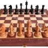 Турнирные шахматы  БАТАЛИЯ № 5 (c утяжелителем) cо складной доской 37 см (красное дерево)
