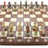 Шахматы "Крестоносцы и Арабы" со складной деревянной доской Амбассадор