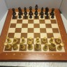 Цельная шахматная доска "Вишня" большая 50 см