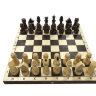 Шахматы обиходные лакированные в комплекте с ТЕМНОЙ доской