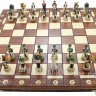 Шахматы "Наполеон и Кутузов" со складной деревянной доской Амбассадор