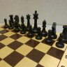 Фигуры шахматные деревянные БАТАЛИЯ № 7 cо складной доской 43 см