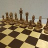 Фигуры шахматные деревянные БАТАЛИЯ № 7 cо складной доской 43 см