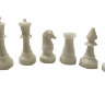 Фигуры шахматные ГРОССМЕЙСТЕРСКИЕ пластиковые (D-38 мм) с доской 43 см