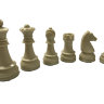 Фигуры шахматные турнирные ABS-пластик c доской 43 см