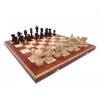 Шахматы турнирные СТАУНТОН № 7 (c утяжелителем) со складной деревянной доской 