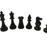 Фигуры шахматные ГРОССМЕЙСТЕРСКИЕ пластиковые обиходные (D-25мм) с доской 29 см 