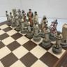 Шахматы подарочные из полистоуна большие "Крестоносцы" с цельной доской