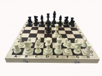 Фигуры шахматные пластиковые № 7 со складной  доской 40 см