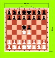 Доска шахматная демонстрационная ЦЕЛЬНАЯ 40 см