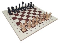 Фигуры деревянные Баталия №7 (с утяжелителем) с цельной гросмейстерской доской 50 см
