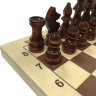 Фигуры шахматные деревянные ГРОССМЕЙСТЕРСКИЕ БОЛЬШИЕ в комплекте с доской деревянной складной 43 см