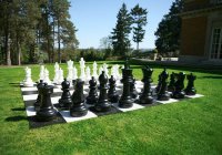 Напольные большие шахматы 61 см с виниловой доской 3,0*3,0 м.