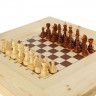 Стол шахматный ГРОССМЕЙСТЕРСКИЙ 72х72 с фигурами и выдвижным ящиком (простые ножки)
